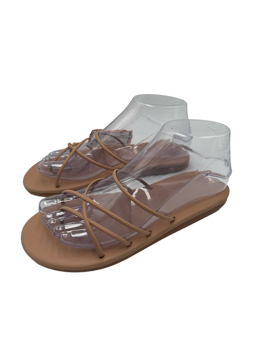 Ancient Greek Sandals Shoe Size 39 Tan Strappy Slide Flat Sandals Tan / 39