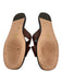 J Crew Shoe Size 8 Brown Leather Open Toe & Heel Flat Criss Cross Sandals Brown / 8