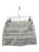 J Crew Size 4 White & Gold Linen Fully Sequinned Mini Back Zip Skirt White & Gold / 4