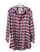 Frank & Eileen Size S Red, White, & Blue Linen Plaid Button Down Top Red, White, & Blue / S