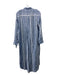 Frank & Eileen Size S Blue & White Linen Striped Front Pocket Button Down Dress Blue & White / S