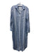 Frank & Eileen Size S Blue & White Linen Striped Front Pocket Button Down Dress Blue & White / S