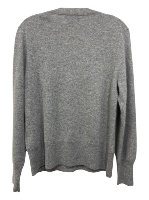 J Crew Size M Gray Cashmere Crew Neck Long Sleeve Sweater Gray / M