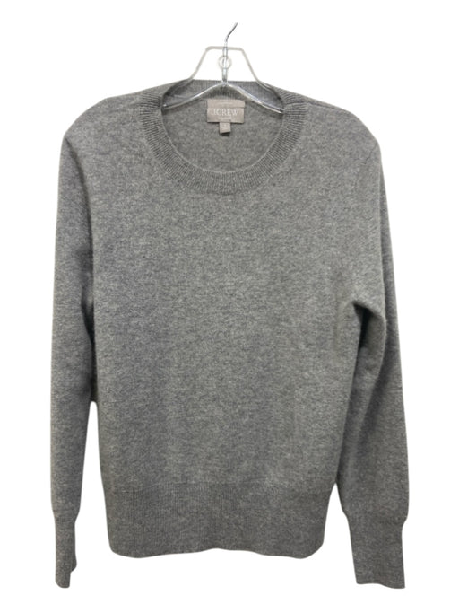 J Crew Size M Gray Cashmere Crew Neck Long Sleeve Sweater Gray / M