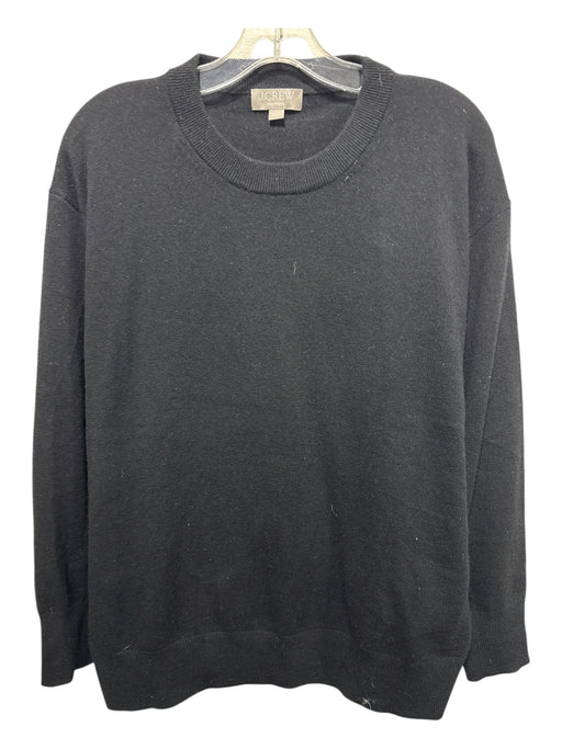 J Crew Size S Black Cashmere Crew Neck Long Sleeve Sweater Black / S