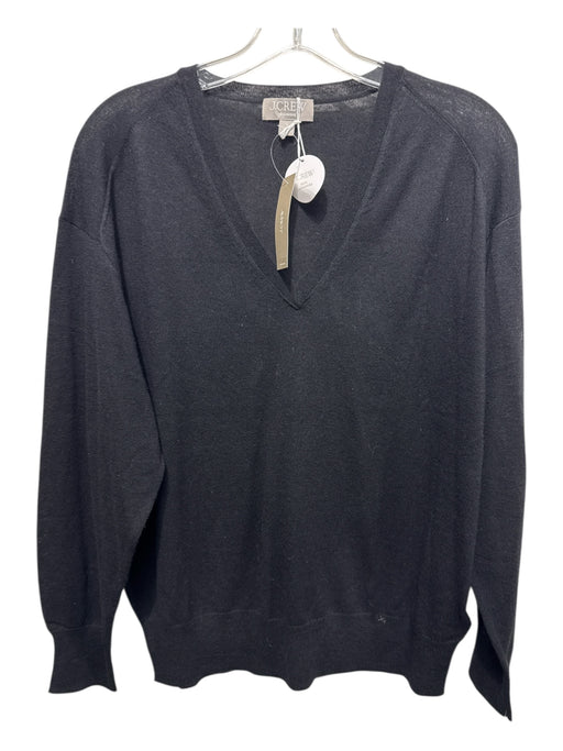 J Crew Size S Black Cashmere V Neck Long Sleeve Sweater Black / S