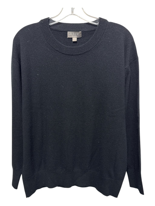 J Crew Size S Black Cashmere Crew Neck Sweater Black / S