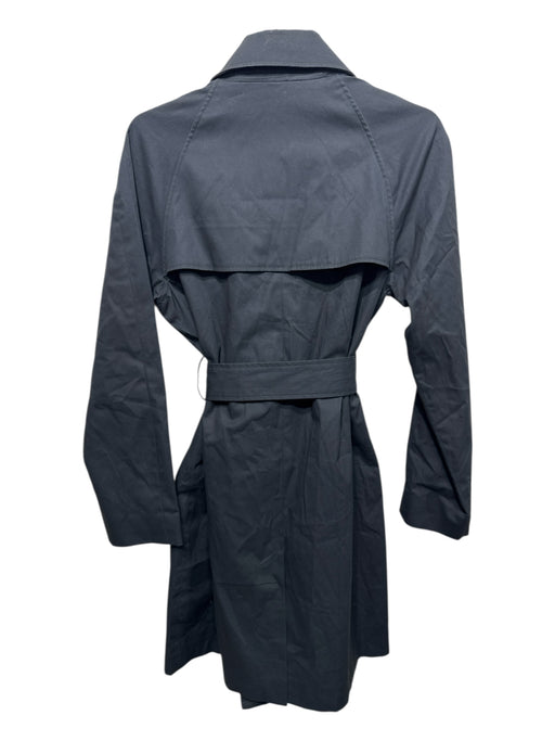 Quince Size S Black Cotton Blend Long Sleeve Trench Coat Black / S