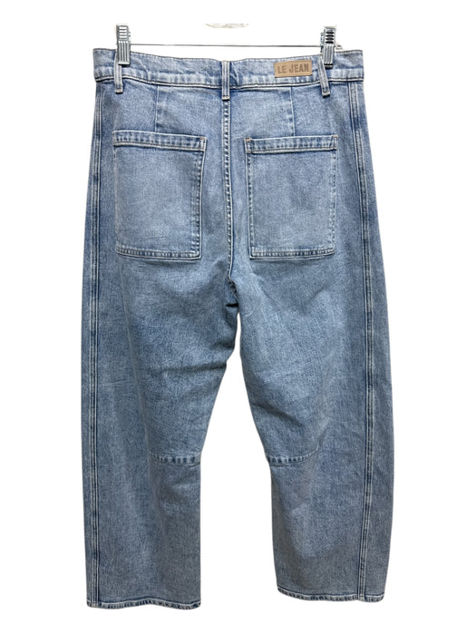 Le Jean Size 29 Light Wash Cotton Denim Button Detail Barrell Leg Jeans Light Wash / 29