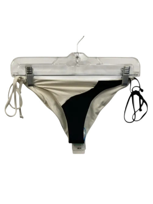 L Space Size S White & Black Nylon Blend Bikini Bottoms Color Block Swimsuit White & Black / S