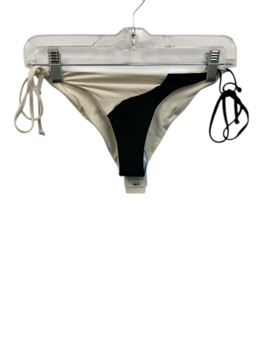 L Space Size S White & Black Nylon Blend Bikini Bottoms Color Block Swimsuit White & Black / S
