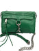 Rebecca Minkoff Green Leather Silver Hardware Hook Zip Close Bag Green / as is