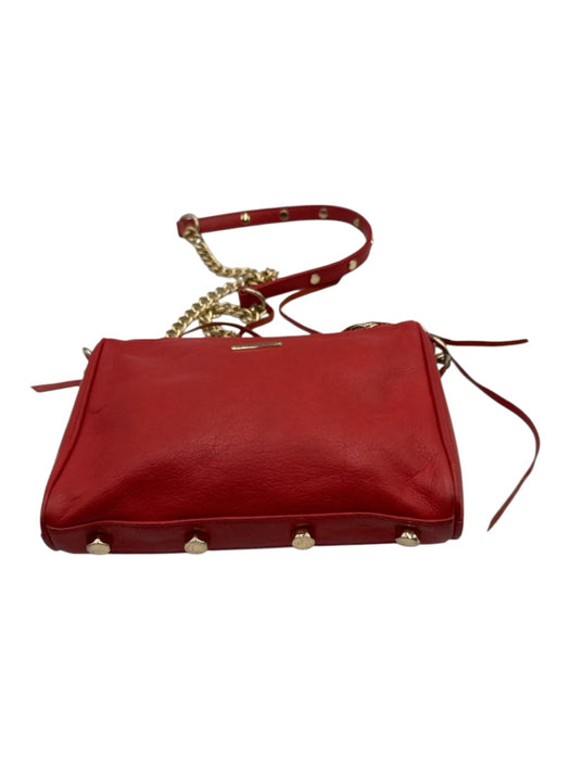 Rebecca Minkoff Red Leather Gold hardware Hook Zip Close Bag Red / as is
