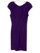L.K. Bennett Size 6 Purple No Fabric Tag Cap Sleeve Gathered Pleating Dress Purple / 6