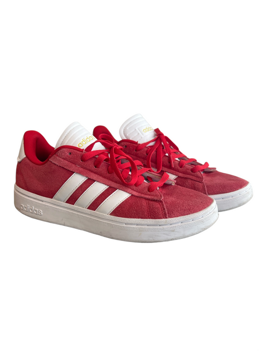 Adidas Shoe Size 10 Red Suede Lace Up 3 Stripe Cloud Foam Logo Shoes Red / 10