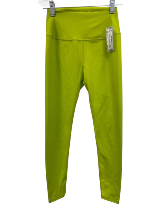 Splits 59 Size Small Neon Green Polyester Blend Stretch Waist High Rise Leggings Neon Green / Small