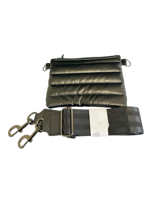 Think Royln Black Puffer Faux Fur Reversible Tote Bag Black