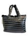 Think Royln Black Puffer Faux Fur Reversible Tote Bag Black