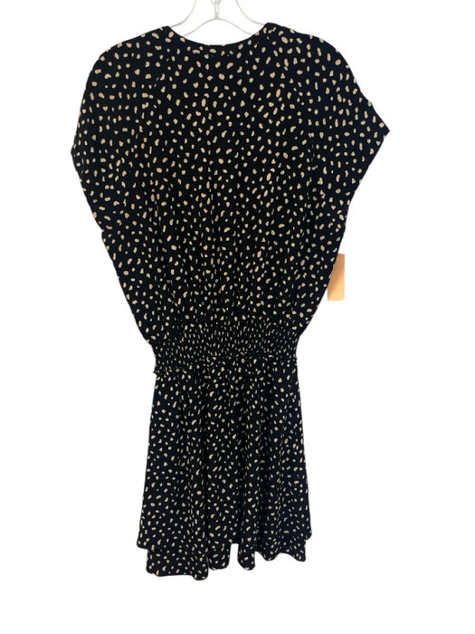 Rails Size M black and white Rayon & Viscose Spotted Mini Quarter Button Dress black and white / M