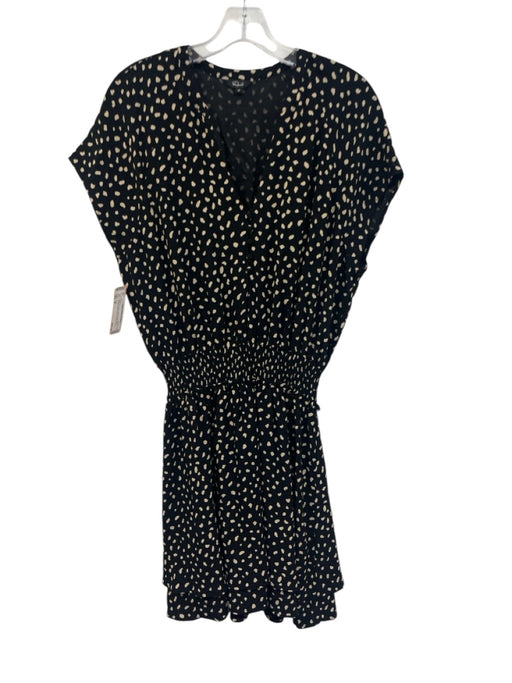 Rails Size M black and white Rayon & Viscose Spotted Mini Quarter Button Dress black and white / M
