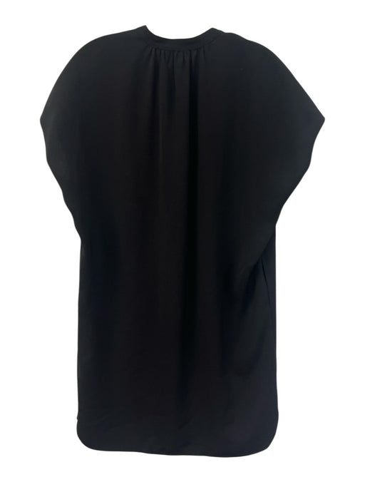 Vince Size XS Black Polyester Split V neckline Sleeveless Mini Dress Black / XS