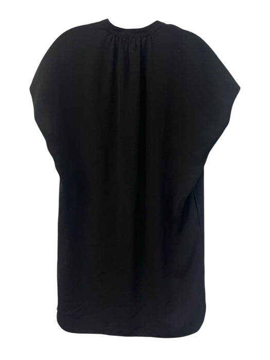 Vince Size XS Black Polyester Split V neckline Sleeveless Mini Dress Black / XS