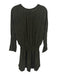 Rails Size L Olive Green & Black Rayon Blend Animal Print Shirred Waist Dress Olive Green & Black / L