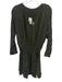 Rails Size L Olive Green & Black Rayon Blend Animal Print Shirred Waist Dress Olive Green & Black / L