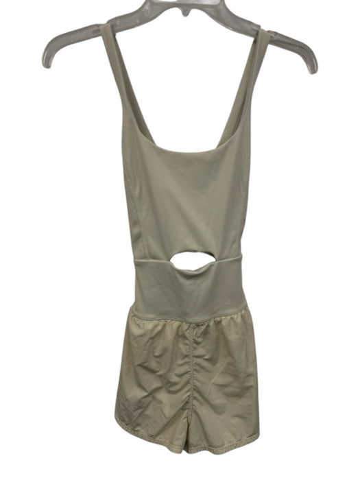 FP Movement Size S Butter Yellow Polyamide Blend Cut Out Zip Pocket Romper Butter Yellow / S