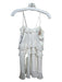 Parker Size 10 White Spaghetti Strap Layered Padded Dress White / 10