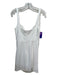 Zara Size M White Polyester Sleeveless Cupped Boning Above Knee Dress White / M