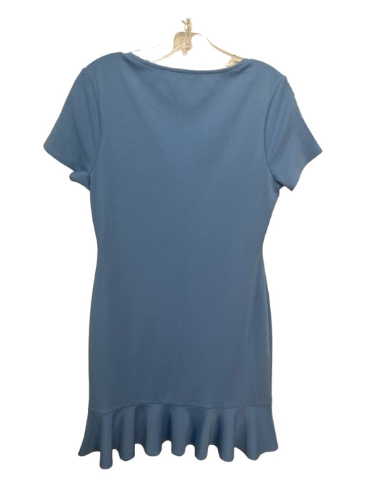 Lovers + Friends Size M Blue Rayon Blend Round Neck Short Sleeve Dress Blue / M