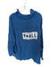 Fantastic Fawn Size L Blue Cotton Stars Sequin Raw Hem Button Down Top Blue / L