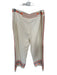 Anthropologie Size 6 White, Orange & Blue Cotton Blend Geo Embroidery Pants White, Orange & Blue / 6
