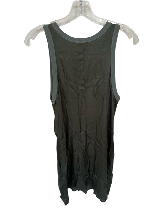 Nation Size M Olive Green Viscose Pockets High Neck Lining Detail Dress Olive Green / M