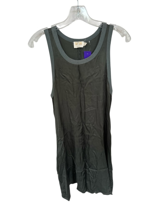 Nation Size M Olive Green Viscose Pockets High Neck Lining Detail Dress Olive Green / M