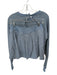 Sundays Size M Blue Cotton Blend Waffle Back Zip Cut Out Mini Skirt Set Blue / M