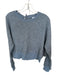 Sundays Size M Blue Cotton Blend Waffle Back Zip Cut Out Mini Skirt Set Blue / M
