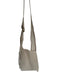 Molly G Bone Leather Cross Body Adjustable Strap Fringe Asymetrical Purse Bone / S