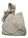 Molly G Bone Leather Cross Body Adjustable Strap Fringe Asymetrical Purse Bone / S