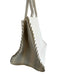 Let & Her Bone White Reptile Rope Shoulder Zipper Purse Bone White