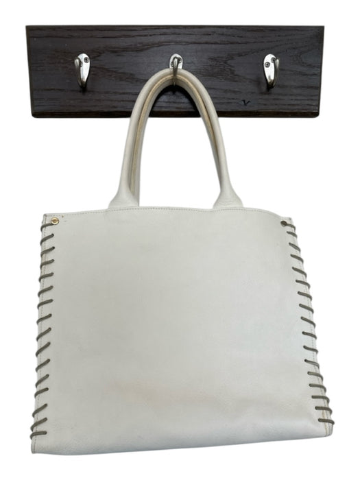 Let & Her Bone White Reptile Rope Shoulder Zipper Purse Bone White