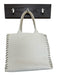 Let & Her Bone White Reptile Rope Shoulder Zipper Purse Bone White