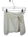 SABO Size S White Polyester Blend Geometric Lace Tie Mini Skirt White / S