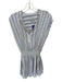 Rails Size M Blue & White Linen & Rayon Stripe Scrunch Waist Sleeveless Dress Blue & White / M