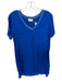 Nation Size M Royal Blue Viscose V Neck Cap Sleeve Lining Detail Mini Dress Royal Blue / M