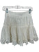Misa Size S White Cotton Lace Cutouts Elastic Waist Mini Skirt White / S
