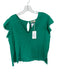Stark X Size M Emerald Cotton Frayed Cap Sleeve Top Emerald / M