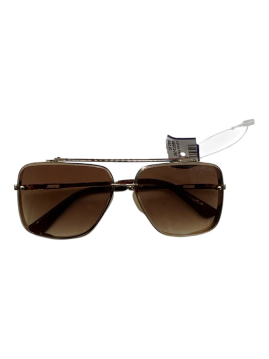 TOPFOXX Gold & Amber Aviator Sunglasses Gold & Amber