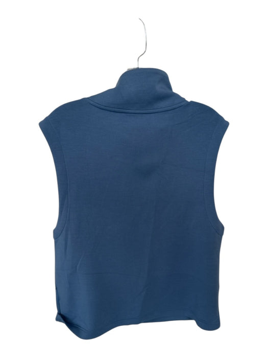 Varley Size M Blue Viscose Blend Sleeveless Half Zip Athletic Top Blue / M